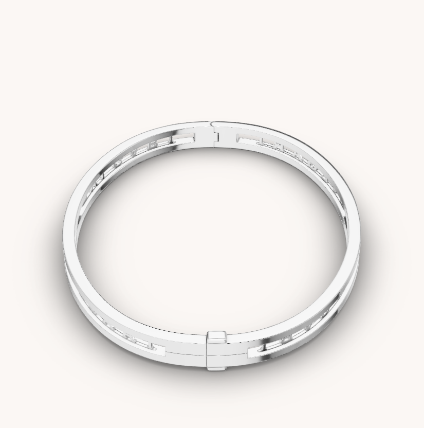 [Perla Lux]ZERO 1 SPIRAL LOGO SILVER BRACELET