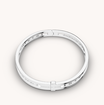 [Perla Lux]ZERO 1 SPIRAL LOGO SILVER BRACELET