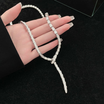 [Perla Lux]SERPENTI NECKLACE SILVER DIAMOND