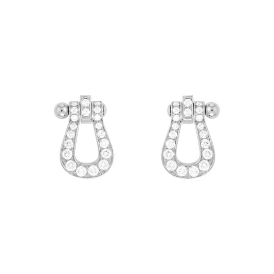 [Perla Lux]FORCE 10 FULL DIAMOND STUD EARRINGS MINI MODEL