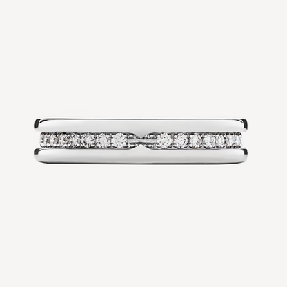 [Perla Lux]ZERO 1 ONE-BAND PAVED DIAMONDS ON THE SPIRAL RING