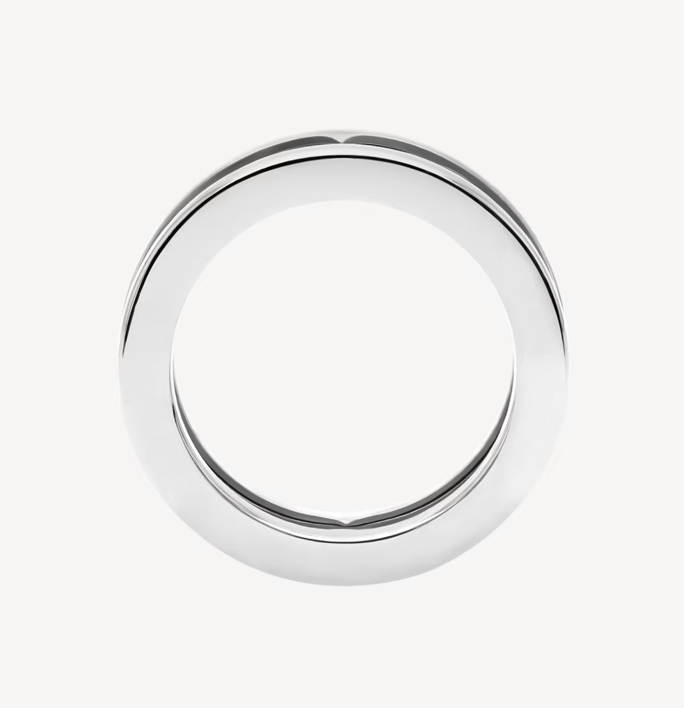 [Perla Lux]ZERO 1 ONE-BAND WITH OPENWORK LOGO SPIRAL RING