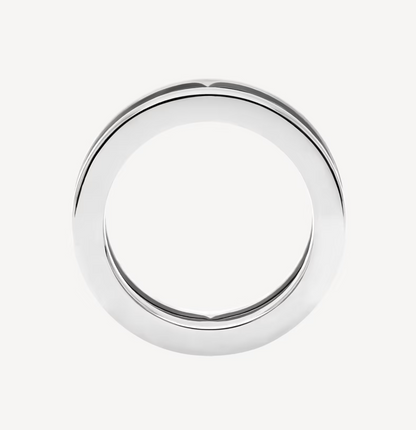 [Perla Lux]ZERO 1 ONE-BAND WITH OPENWORK LOGO SPIRAL RING