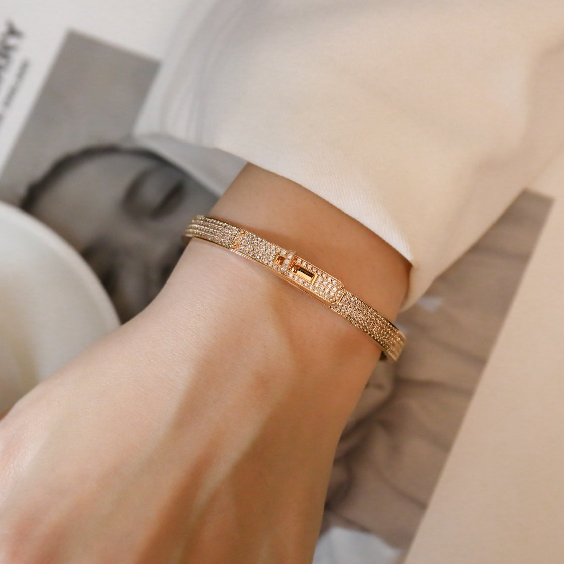 [Perla Lux]KELLY BRACELET DIAMOND PAVED