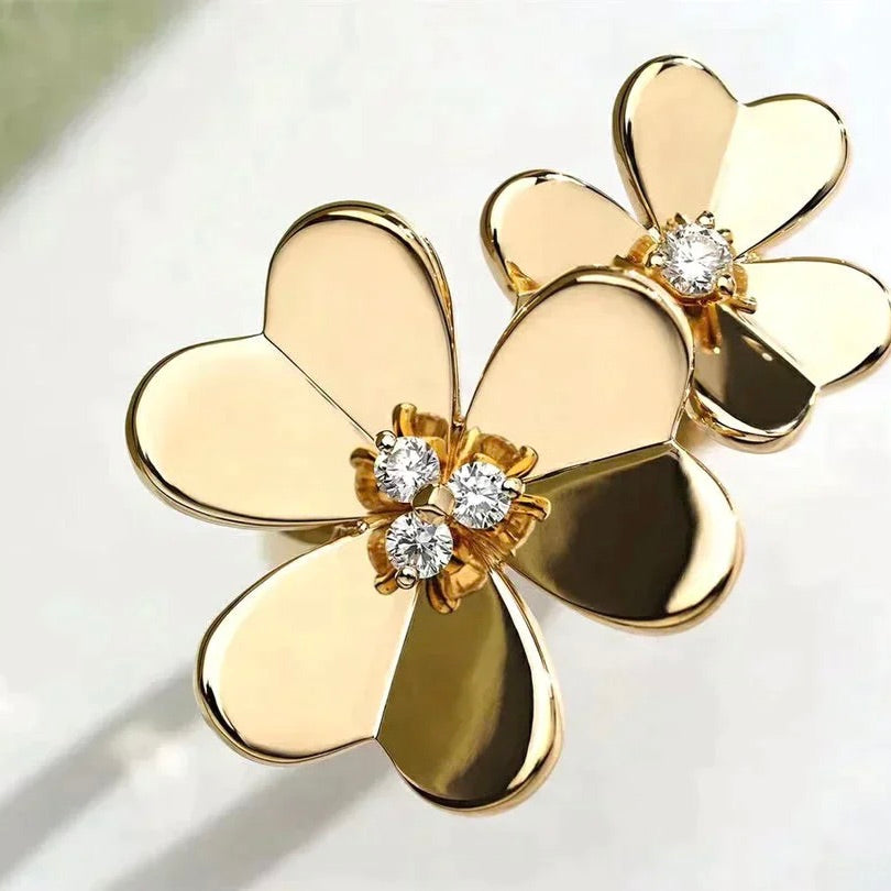 [Perla Lux]CLOVER COMOS GOLD DIAMOND RING
