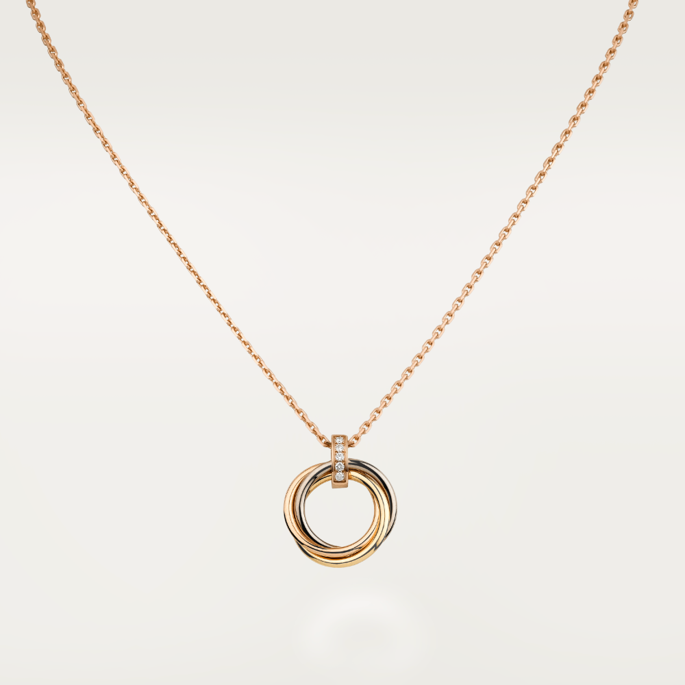 [Perla Lux]TRINITY NECKLACE GOLD  DIAMONDS