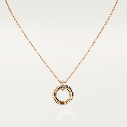 [Perla Lux]TRINITY NECKLACE GOLD  DIAMONDS