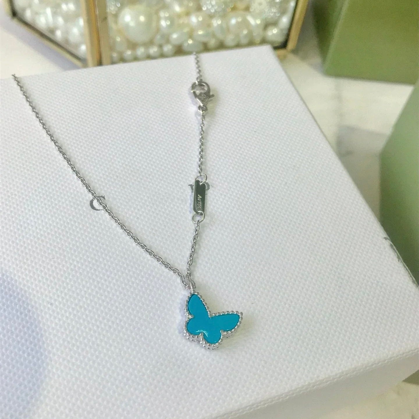 [Perla Lux]BUTTERFLY TURQUOISE BUTTERFLY BRACELET SILVER