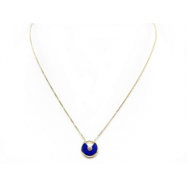 [Perla Lux]AMULETTE ROSE GOLD AGATE NECKLACE
