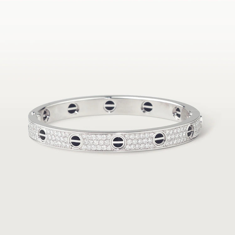 [Perla Lux]LOVE BRACELET 6.1MM DIAMOND-PAVED CERAMIC