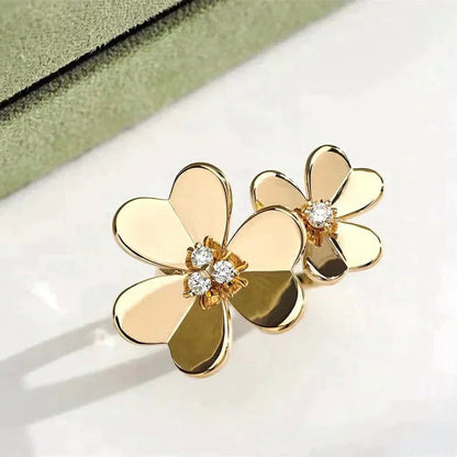 [Perla Lux]CLOVER COMOS GOLD DIAMOND RING