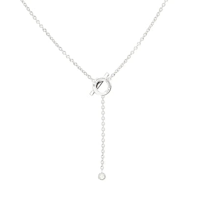 [Perla Lux]FINESSE SILVER DIAMOND NECKLACE