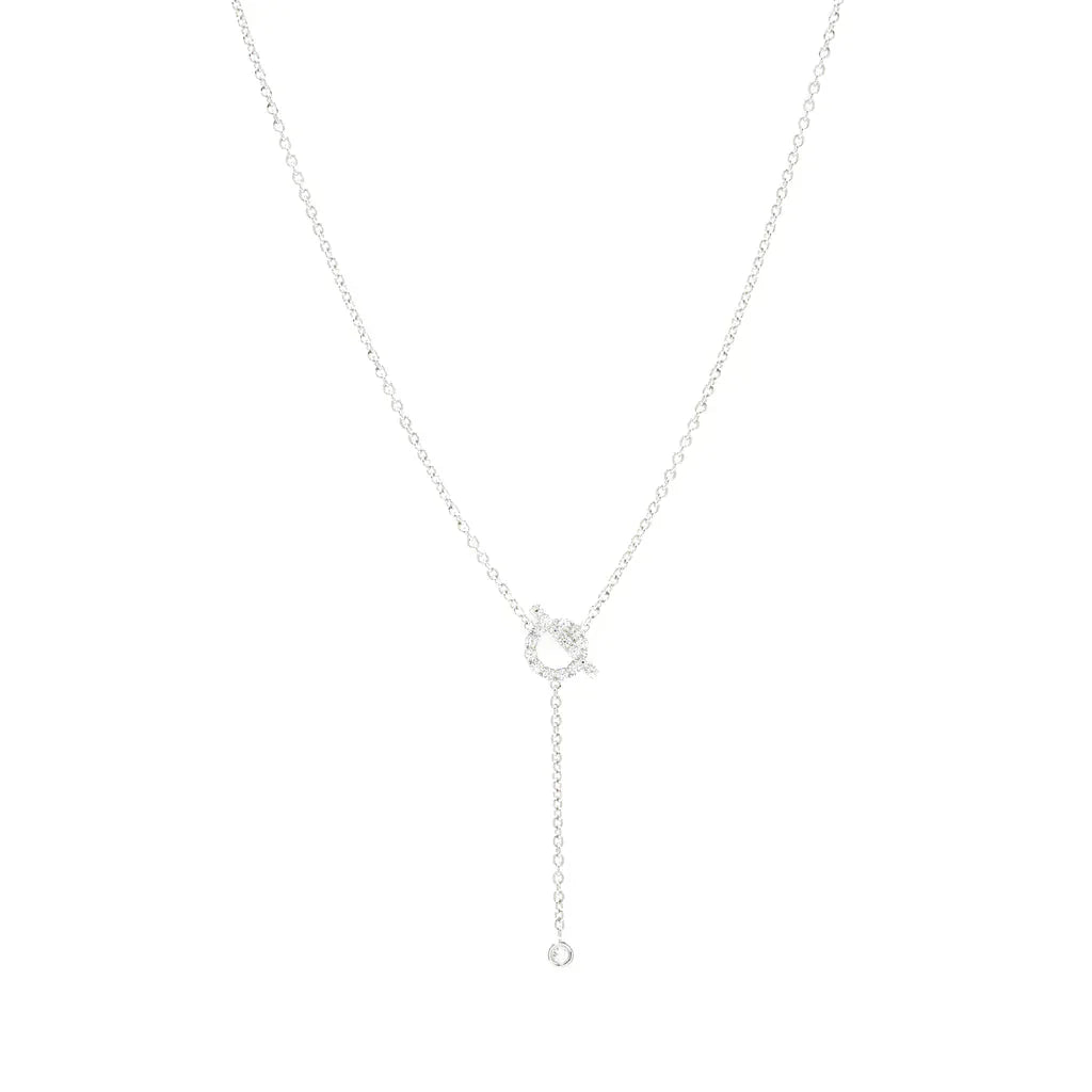 [Perla Lux]FINESSE SILVER DIAMOND NECKLACE