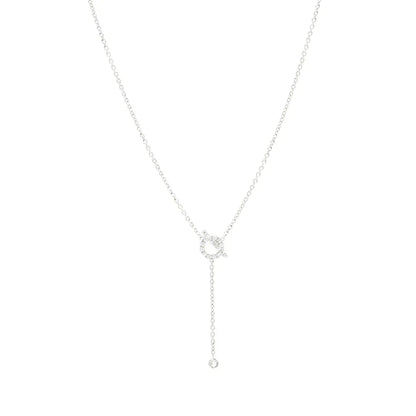 [Perla Lux]FINESSE SILVER DIAMOND NECKLACE