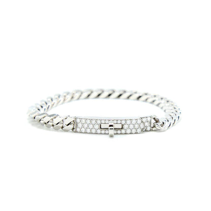 [Perla Lux]KELLY CHAIN SILVER DIAMOND BRACELET