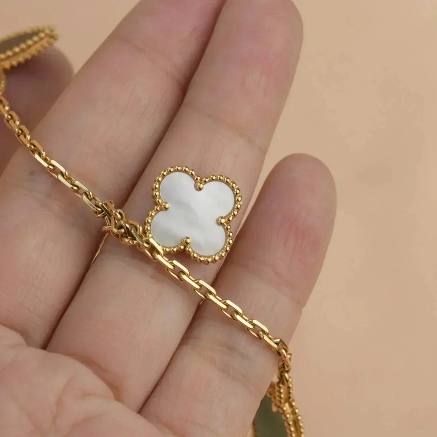 [Perla Lux]LUCKY SPRING 5 MOTIF GOLD BRACELET