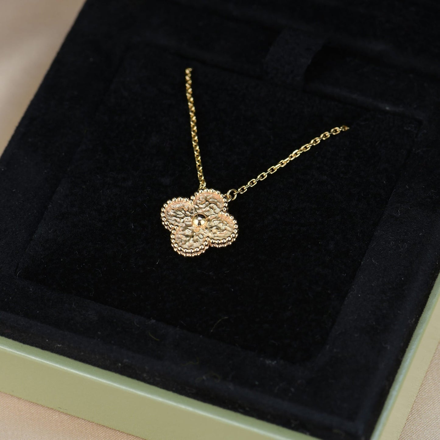 [Perla Lux]CLOVER 15MM  BRONZING NECKLACE