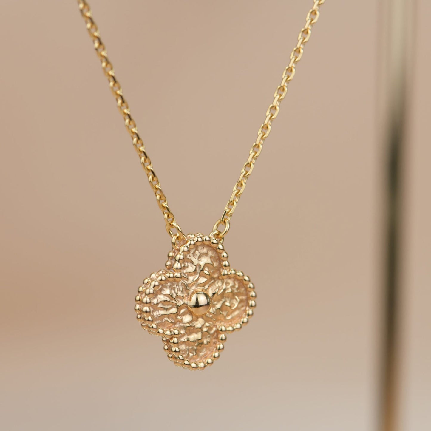 [Perla Lux]CLOVER 15MM  BRONZING NECKLACE