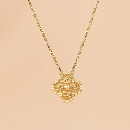 [Perla Lux]CLOVER 15MM  BRONZING NECKLACE
