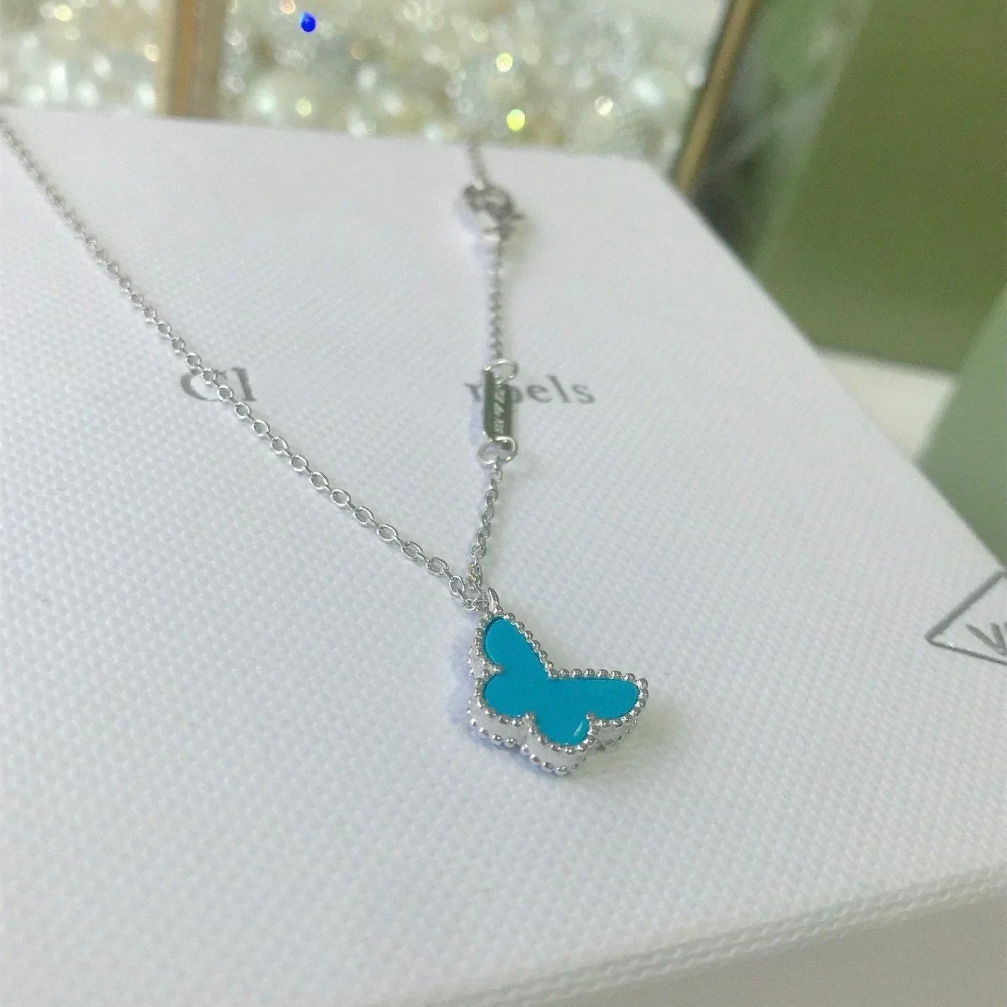 [Perla Lux]BUTTERFLY TURQUOISE BUTTERFLY BRACELET SILVER