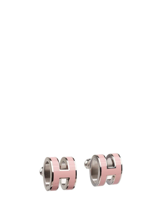 [Perla Lux]MINI POP H SILVER EARRINGS PINK