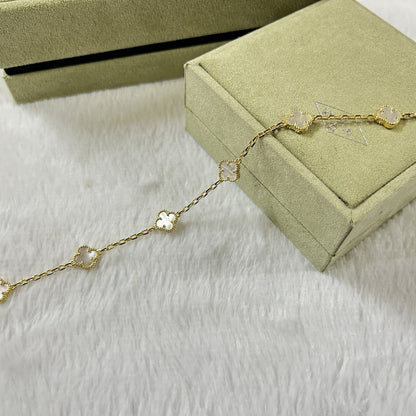 [Perla Lux]CLOVER 6 MOTIF WHITE MOP BRACELET