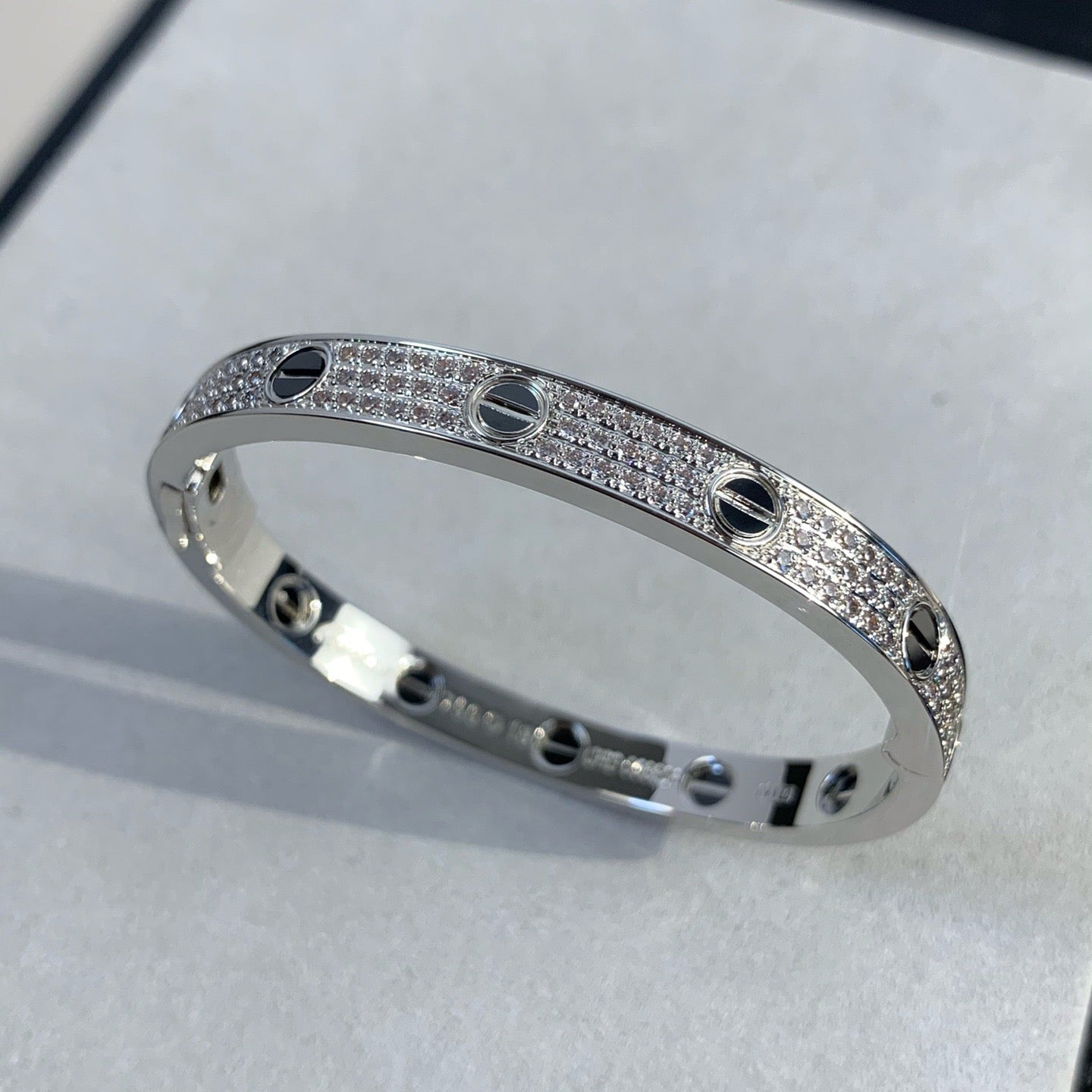 [Perla Lux]LOVE BRACELET 6.1MM DIAMOND-PAVED CERAMIC