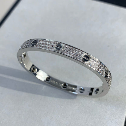 [Perla Lux]LOVE BRACELET 6.1MM DIAMOND-PAVED CERAMIC