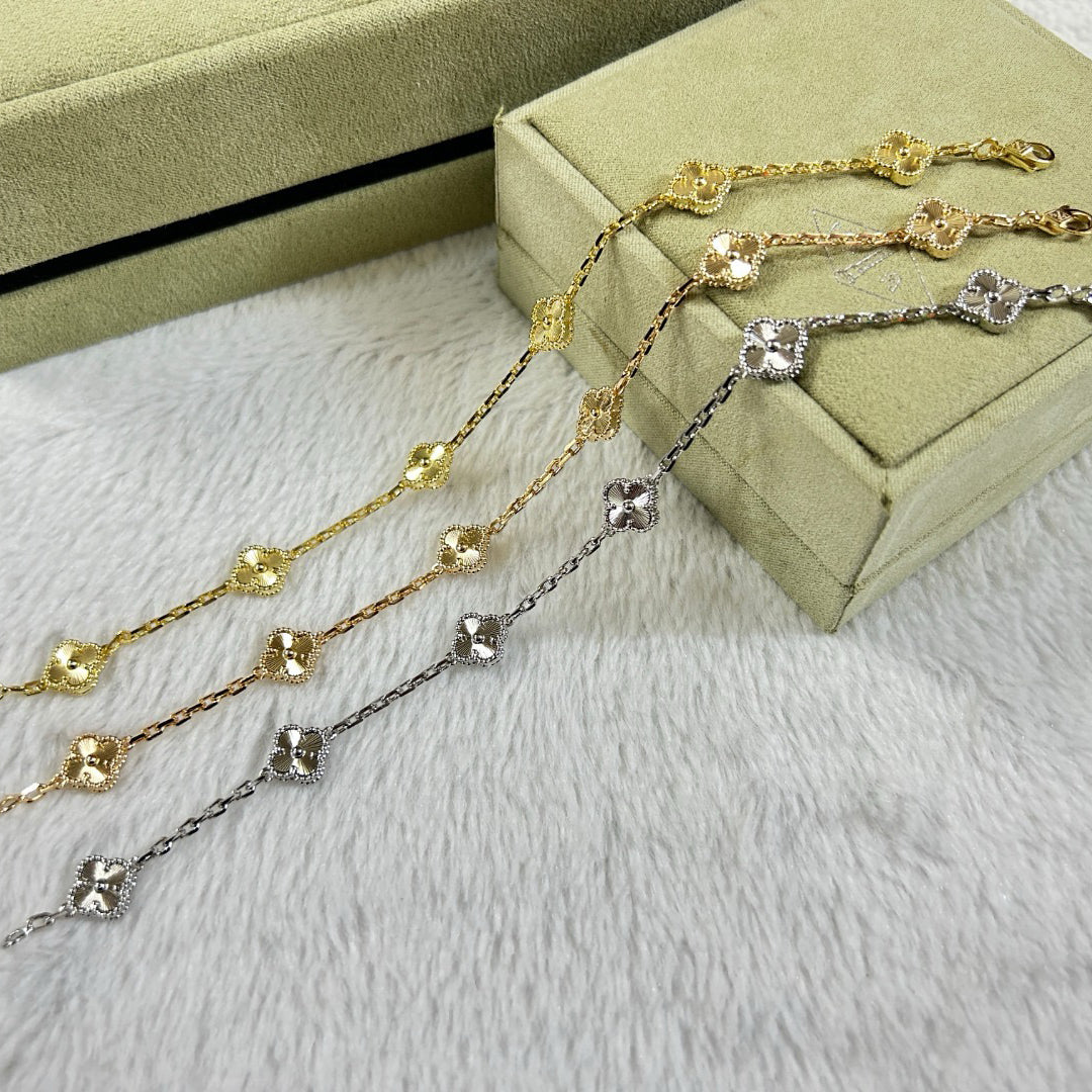 [Perla Lux]CLOVER 6 MOTIF DIAMOND BRACELET