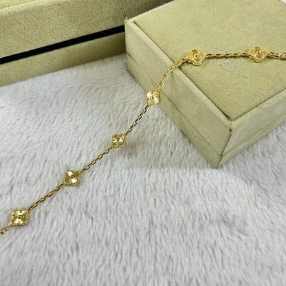 [Perla Lux]CLOVER 6 MOTIF DIAMOND BRACELET