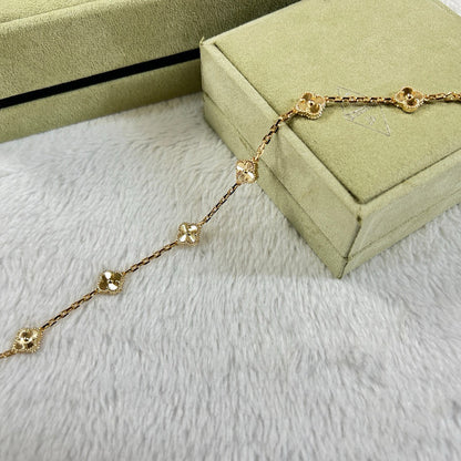 [Perla Lux]CLOVER 6 MOTIF DIAMOND BRACELET