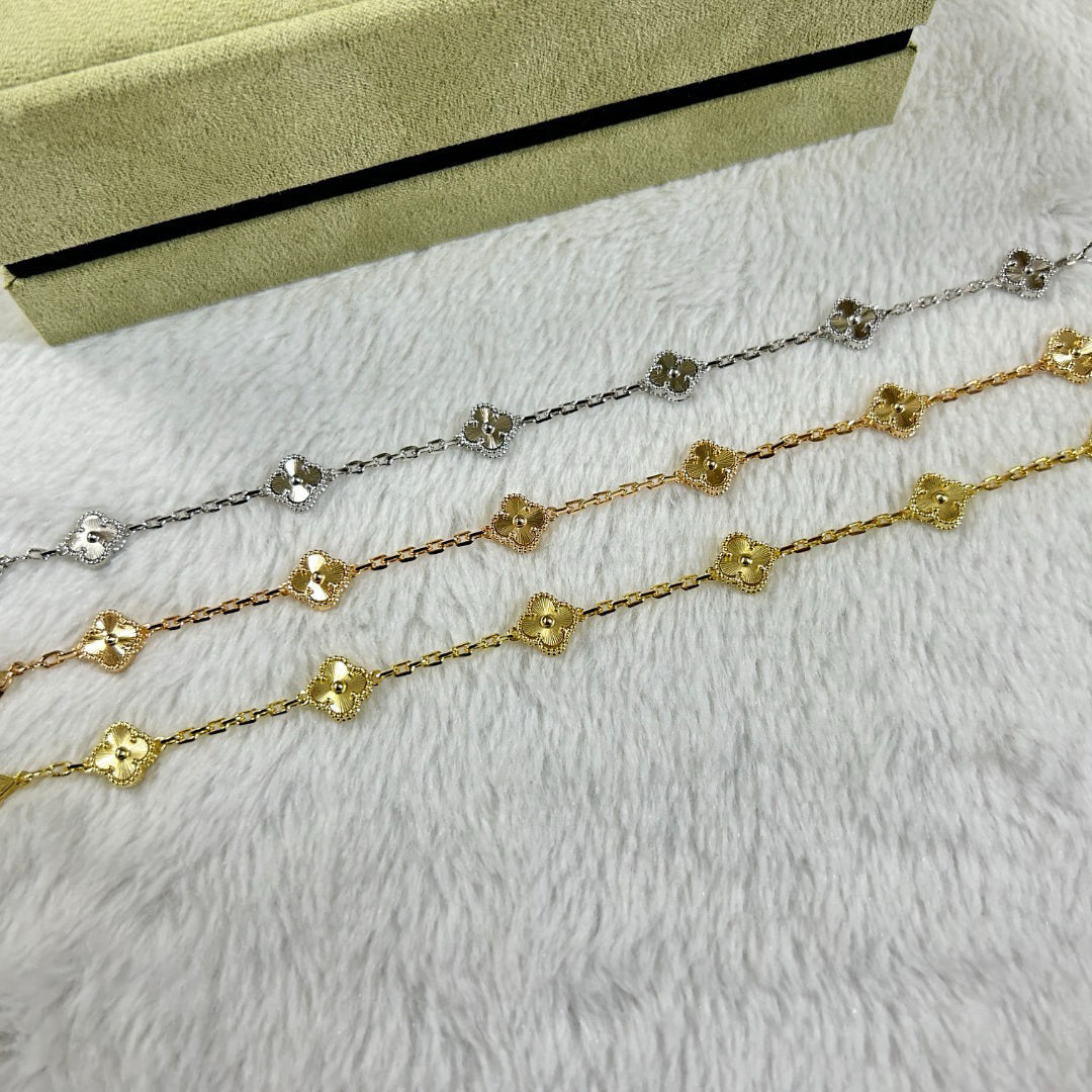 [Perla Lux]CLOVER 6 MOTIF DIAMOND BRACELET