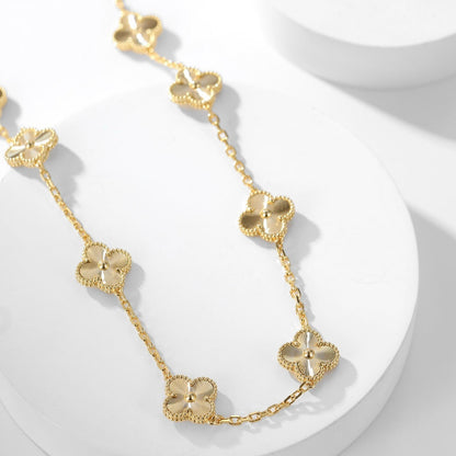 [Perla Lux]CLOVERS THE 10-MOTIFS LASER NECKLACE