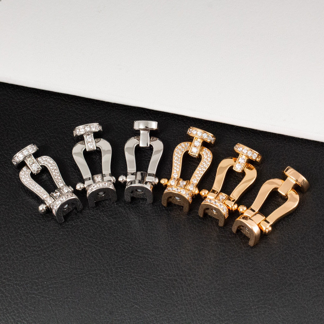 [Perla Lux]FORCE LARGE HORSESHOE FULL DIAMOND BRACELET ROSE GOLD