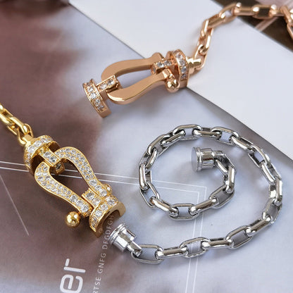 [Perla Lux]FORCE LARGE HORSESHOE CLASP  METAL BRACELET
