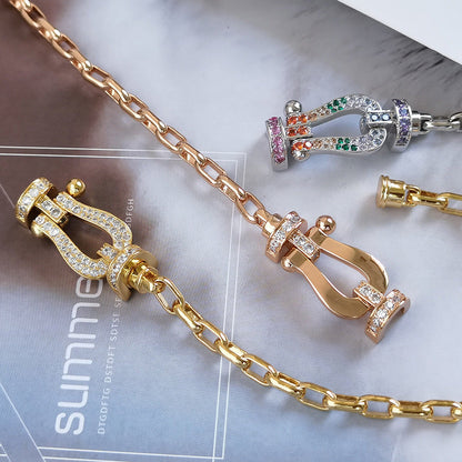 [Perla Lux]FORCE LARGE HORSESHOE CLASP  METAL BRACELET