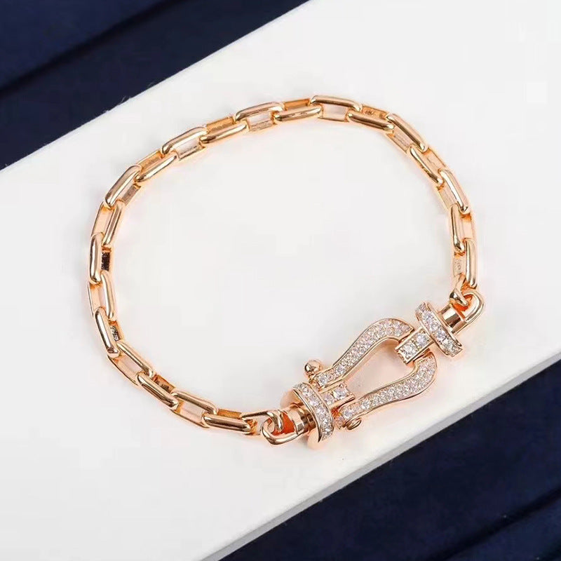 [Perla Lux]FORCE LARGE HORSESHOE CLASP  METAL BRACELET