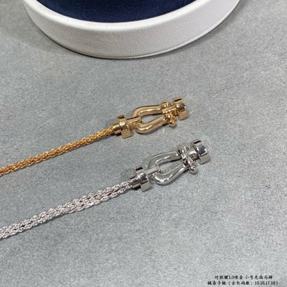 [Perla Lux]FORCE SMALL HORSESHOE  DIAMOND CHAIN ROPE BRACELET