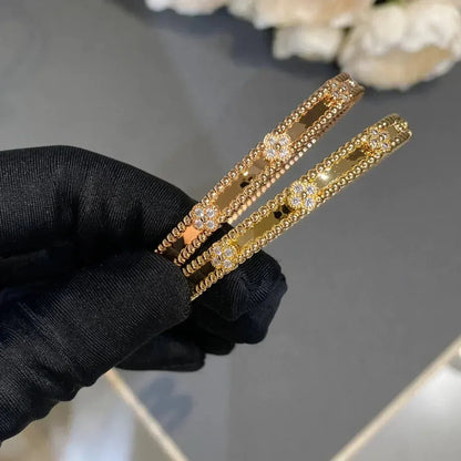 [Perla Lux]CLOVER BRACELET 4MM DIAMONDS