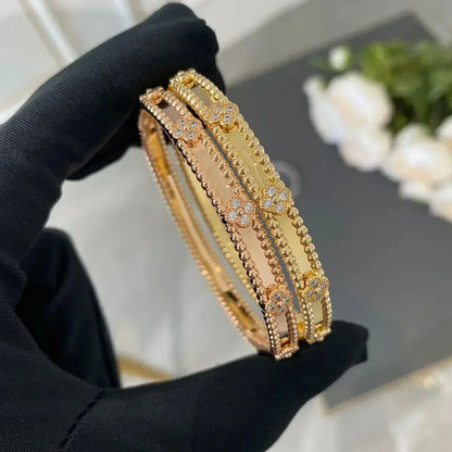 [Perla Lux]CLOVER BRACELET 4MM DIAMONDS