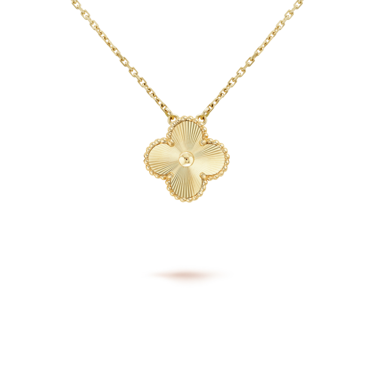 [Perla Lux]CLOVER 15MM LASER NECKLACE
