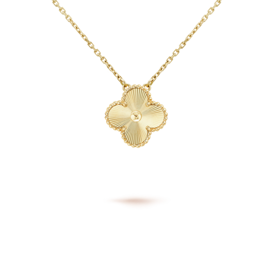 [Perla Lux]CLOVER 15MM LASER NECKLACE