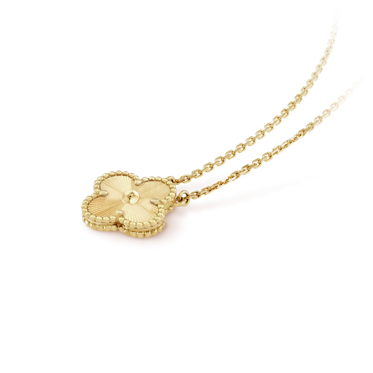 [Perla Lux]CLOVER 15MM LASER NECKLACE
