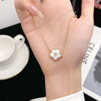 [Perla Lux]LUCKY WHITE MOP PLUM BLOSSOM  BRACELET