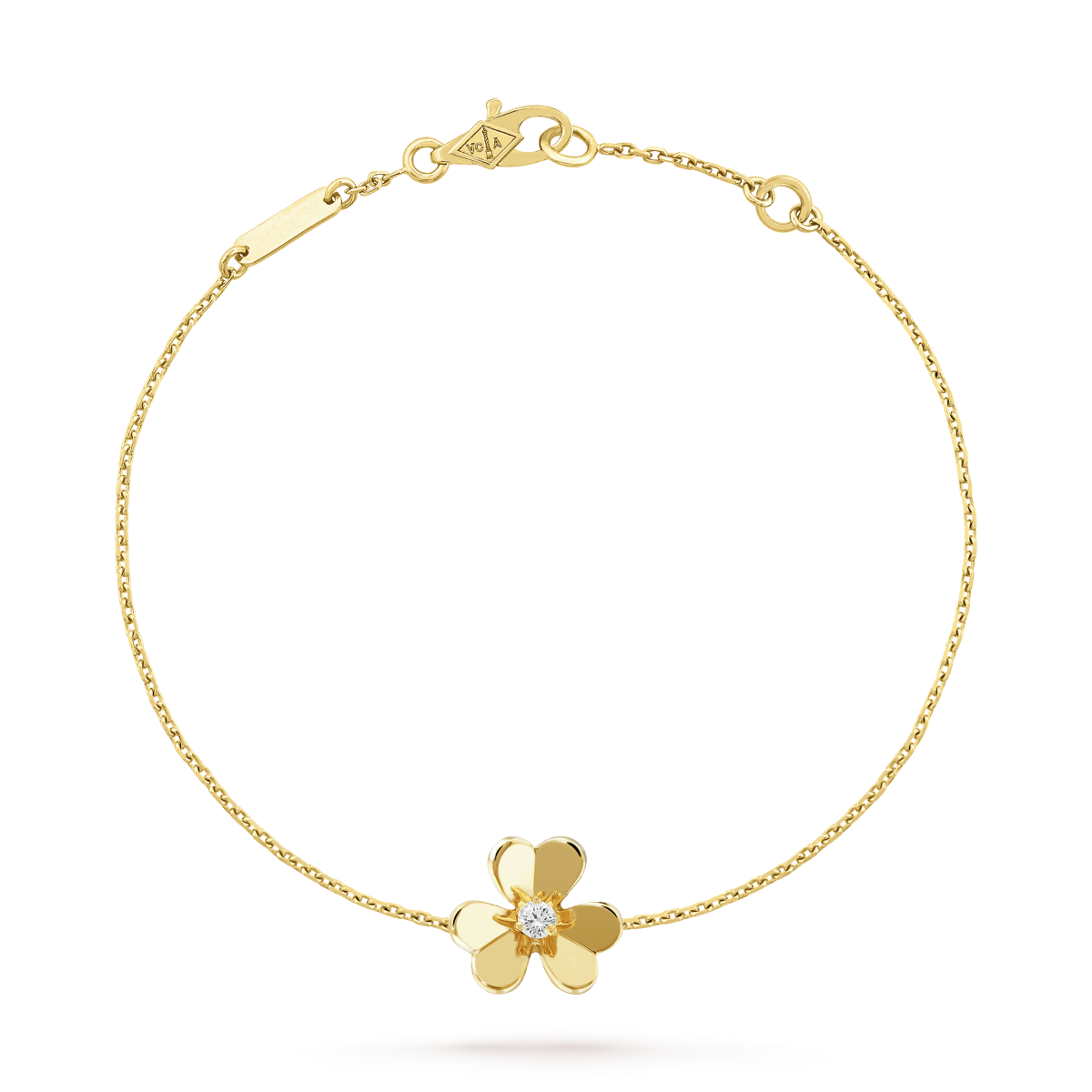 [Perla Lux]FRIVOLE GOLD FLOWER PINK MALACHITE BRACELET