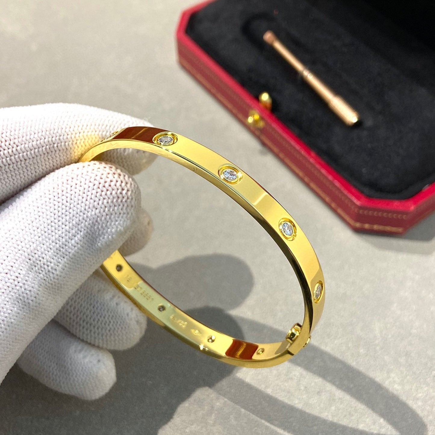 [Perla Lux]LOVE BRACELET 6.1MM 10 DIAMONDS
