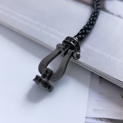 [Perla Lux]FORCE LARGE SERIES HORSESHOE BLACK SAMURAI BRACELET