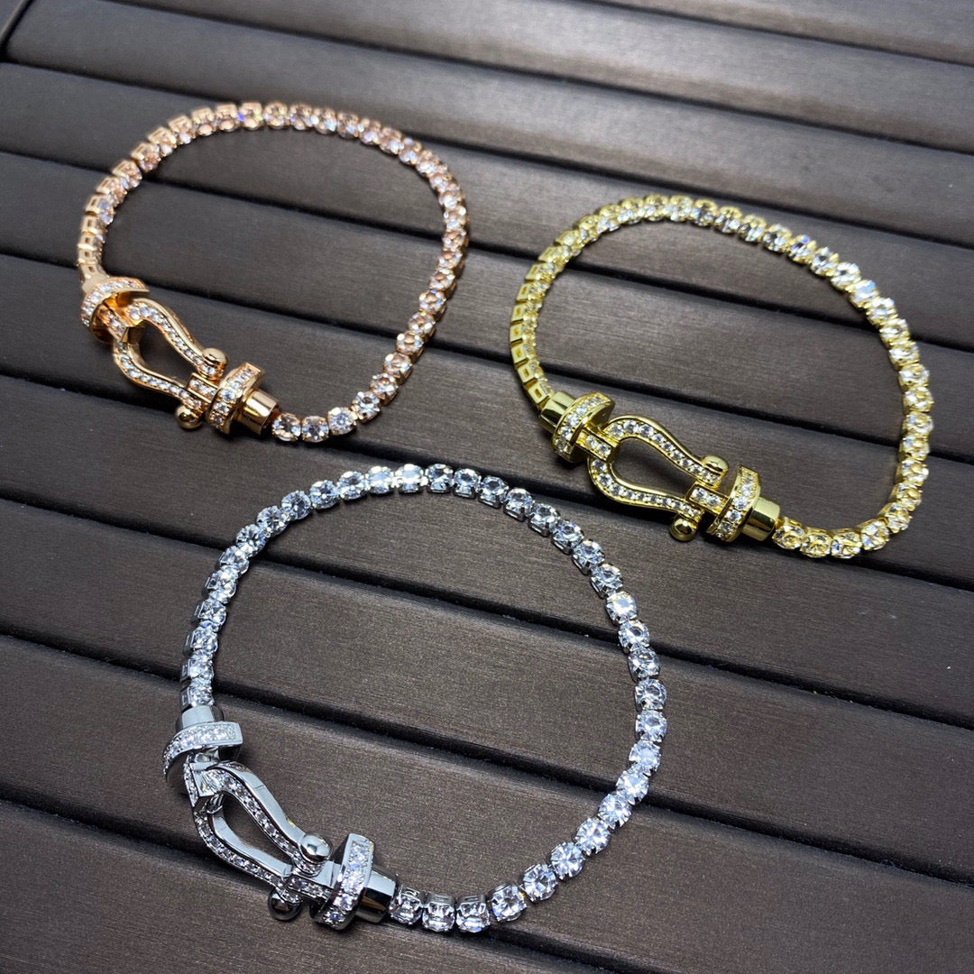 [Perla Lux]FORCE  HORSESHOE  DIAMOND TENNIS BRACELET
