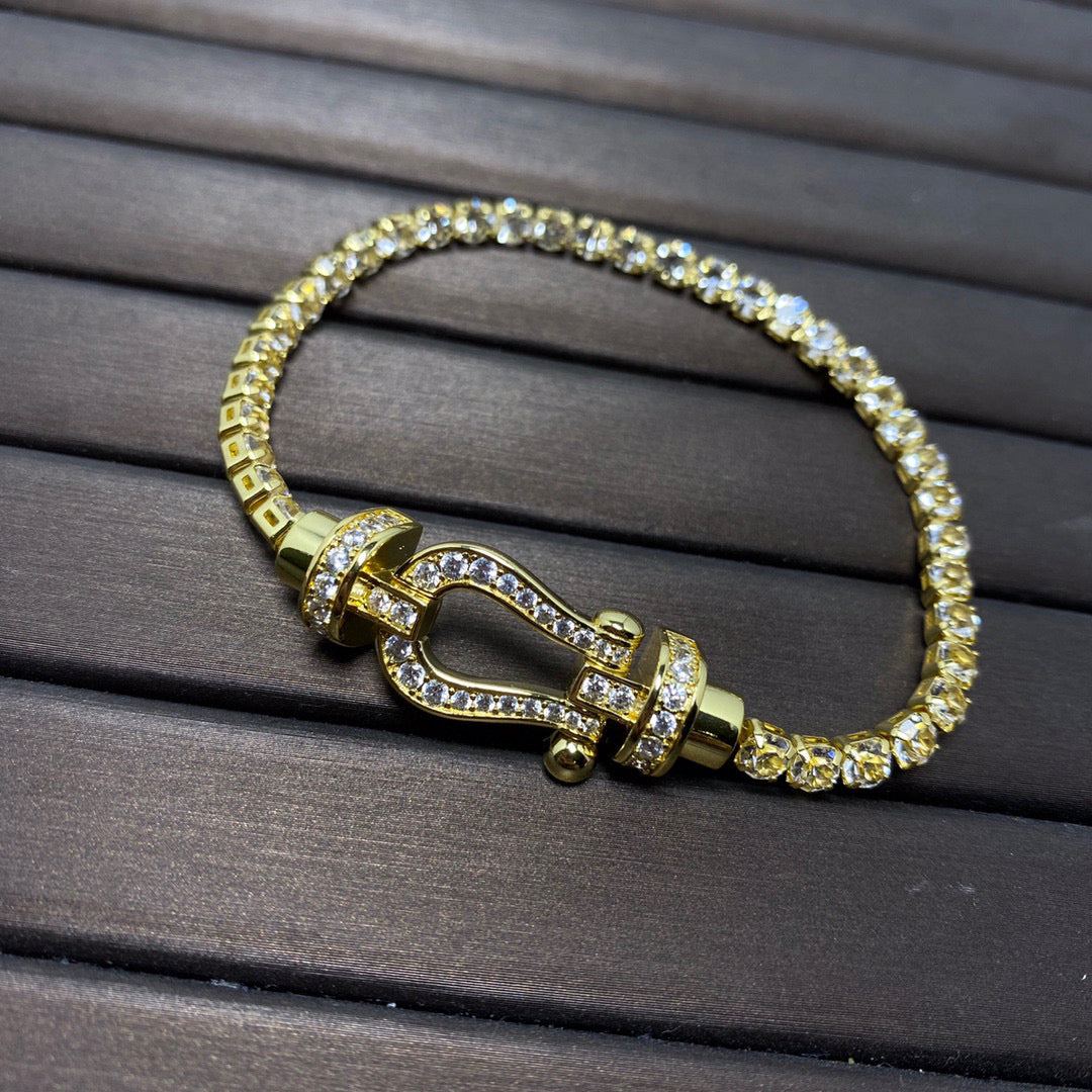 [Perla Lux]FORCE  HORSESHOE  DIAMOND TENNIS BRACELET