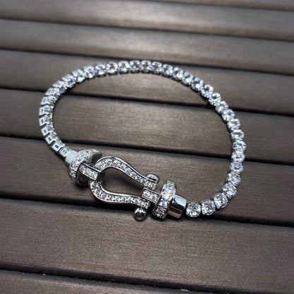 [Perla Lux]FORCE  HORSESHOE  DIAMOND TENNIS BRACELET